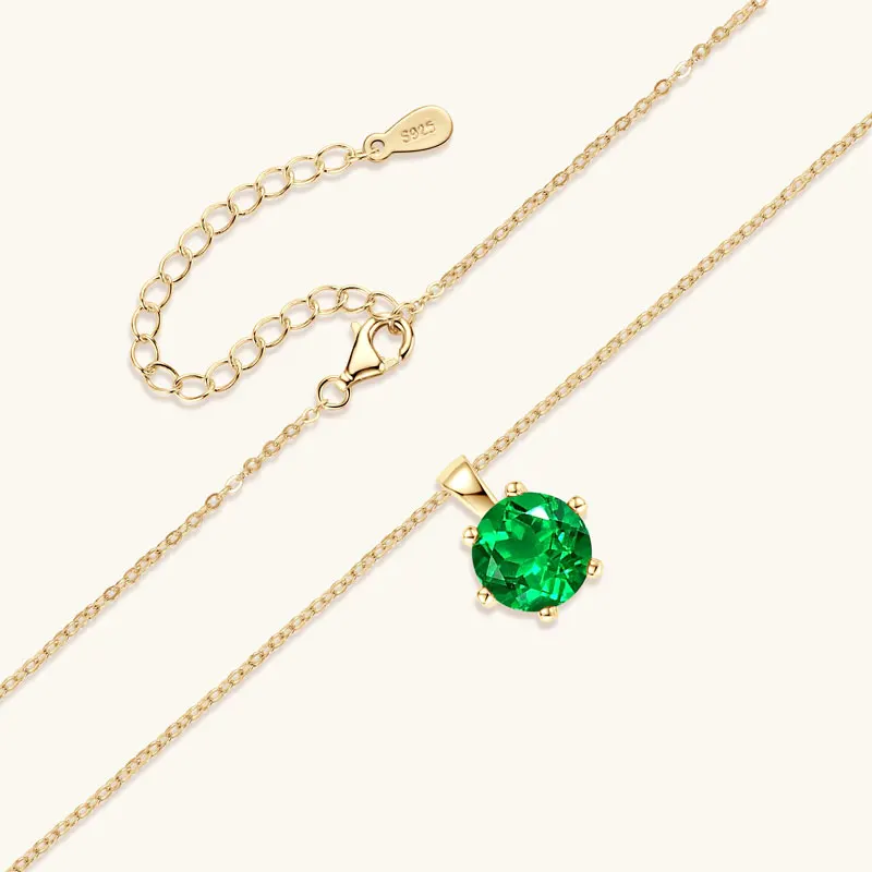 pendentif émeraude solitaire