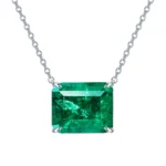 pendentif émeraude rectangulaire