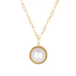 pendentif perle or