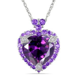 pendentif améthyste cœur