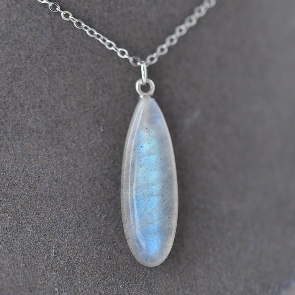 pendentif Labradorite Blanche maison du Pendentif