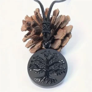 pendentif Obsidienne Arbre de Vie