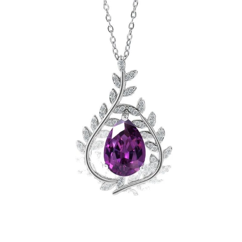 bijou floral en améthyste