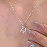 pendentif pierre de lune cœur