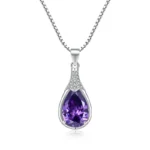 pendentif améthyste goutte
