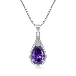 pendentif améthyste goutte