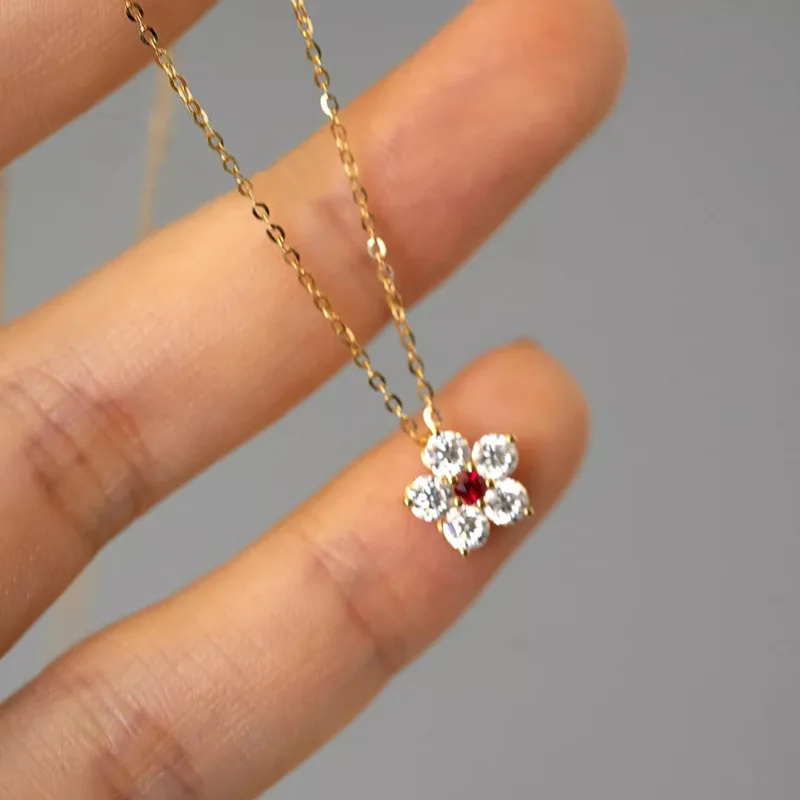 bijou en argent rubis zircon