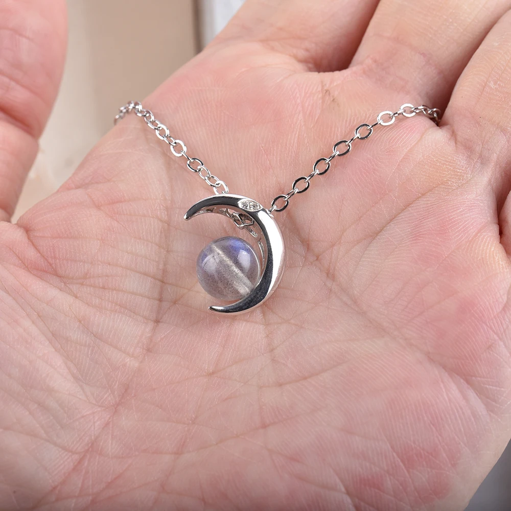 bijou lune en labradorite et argent