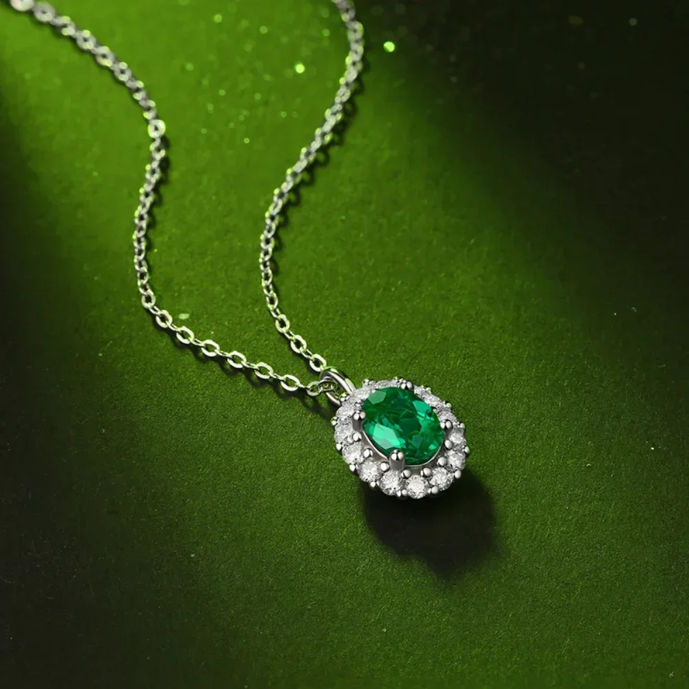 pendentif émeraude en argent