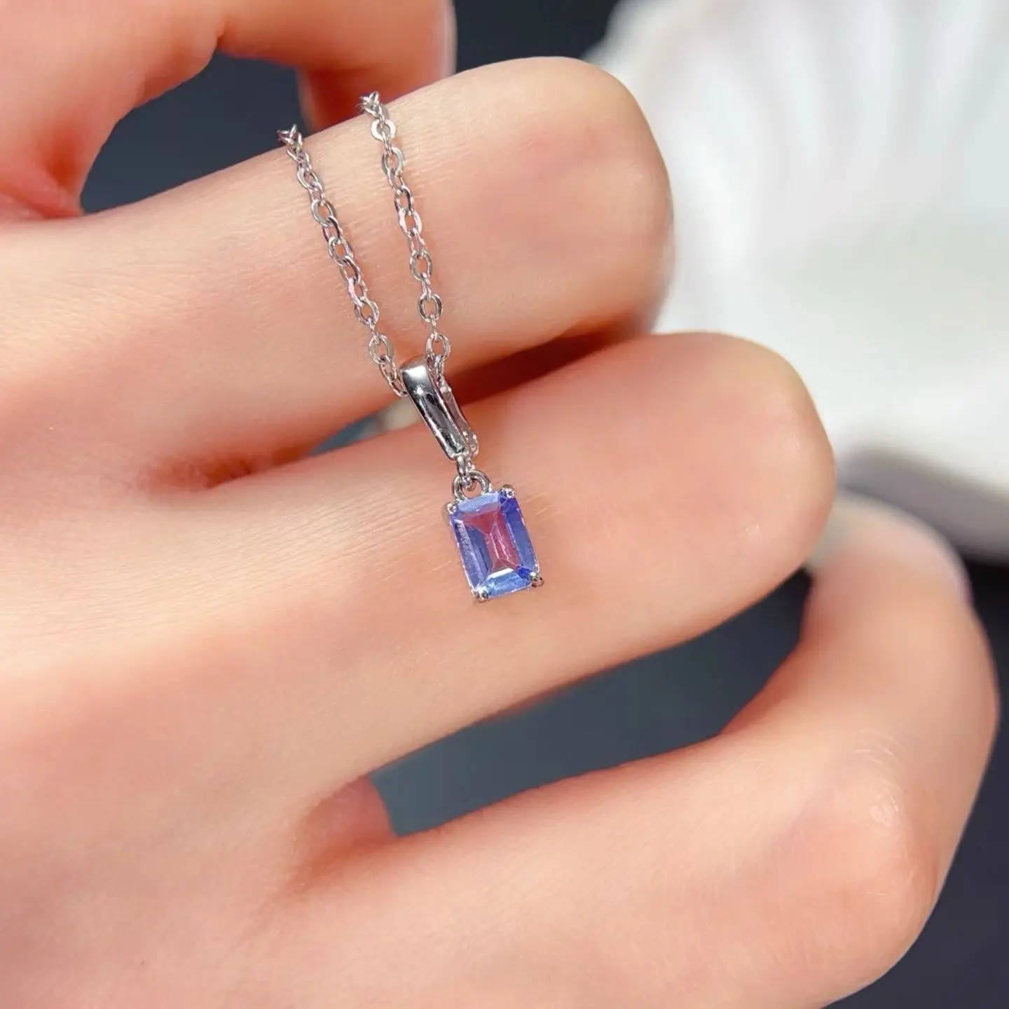 bijou en argent Tanzanite masculine