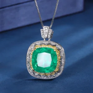 pendentif émeraude homme