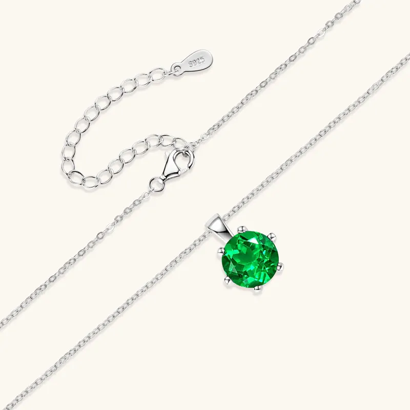 pendentif minimaliste émeraude
