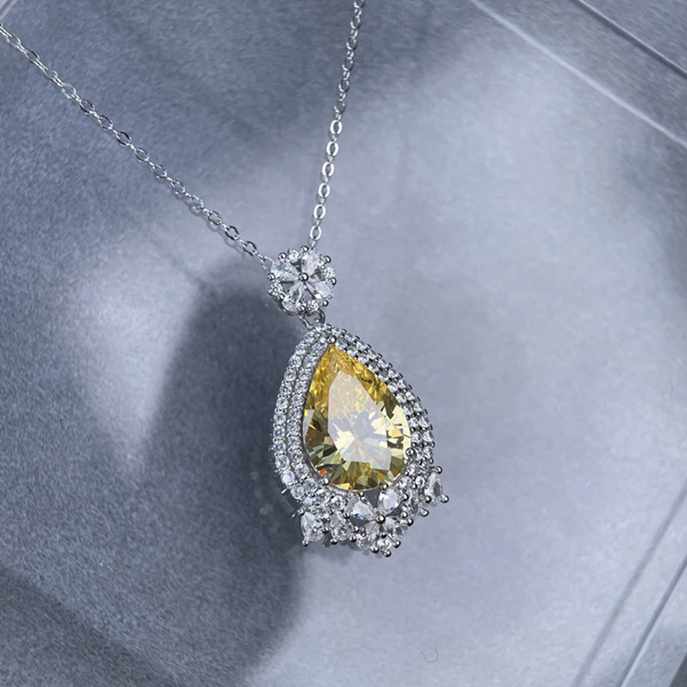 bijou citrine pierre précieuse en pendentif