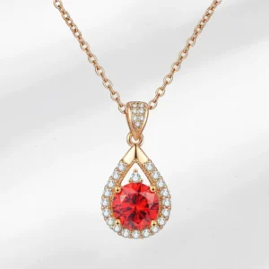 pendentif Rubis Poire Or