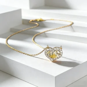 pendentif citrine cœur