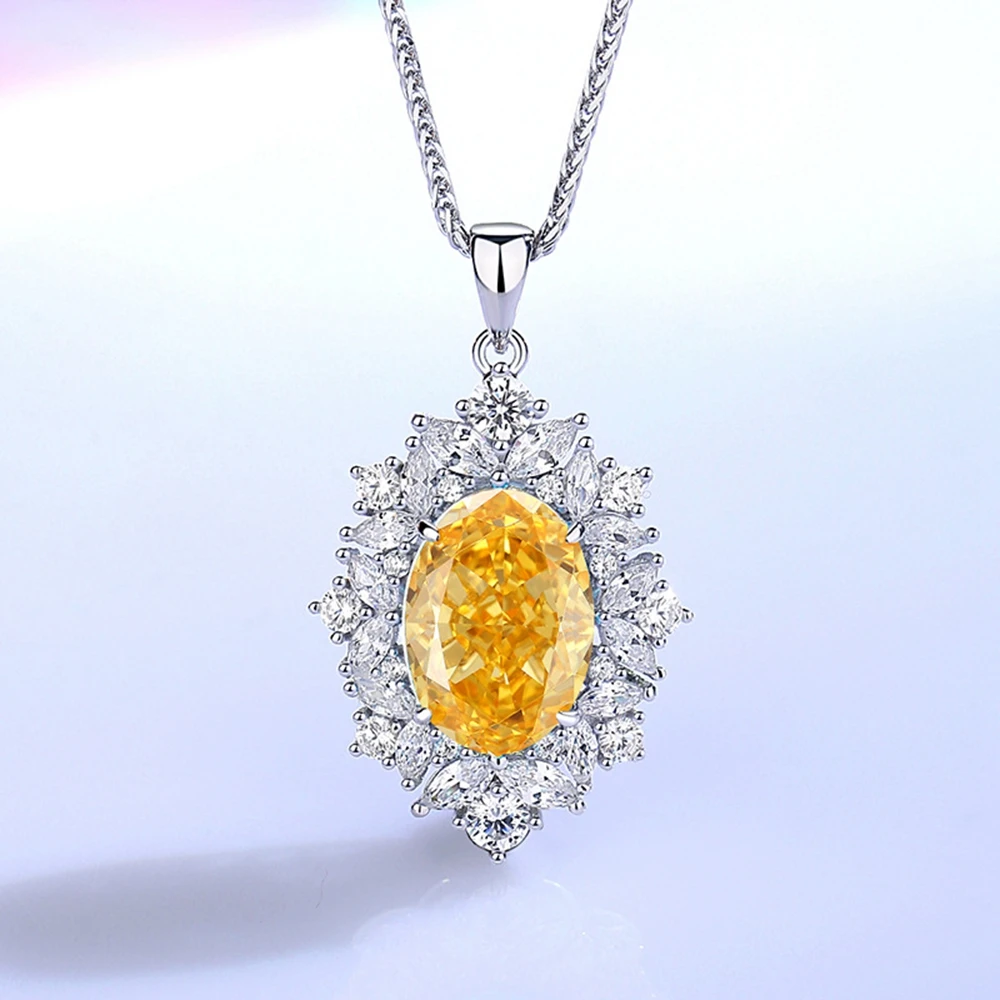 pendentif en citrine avec chaîne à maillons