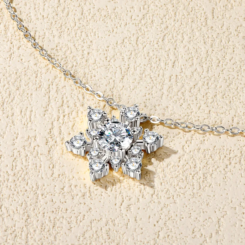 Collier flocon de neige délicat