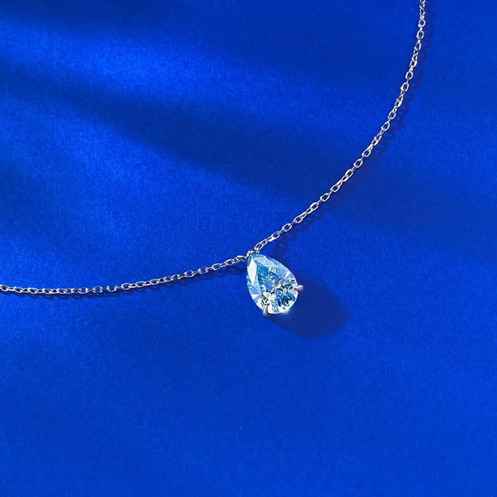 bijou pendentif aigue-marine en forme de goutte