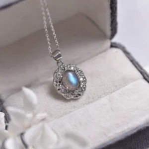 pendentif Labradorite Grise Argent