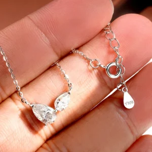 pendentif 2 diamants en or