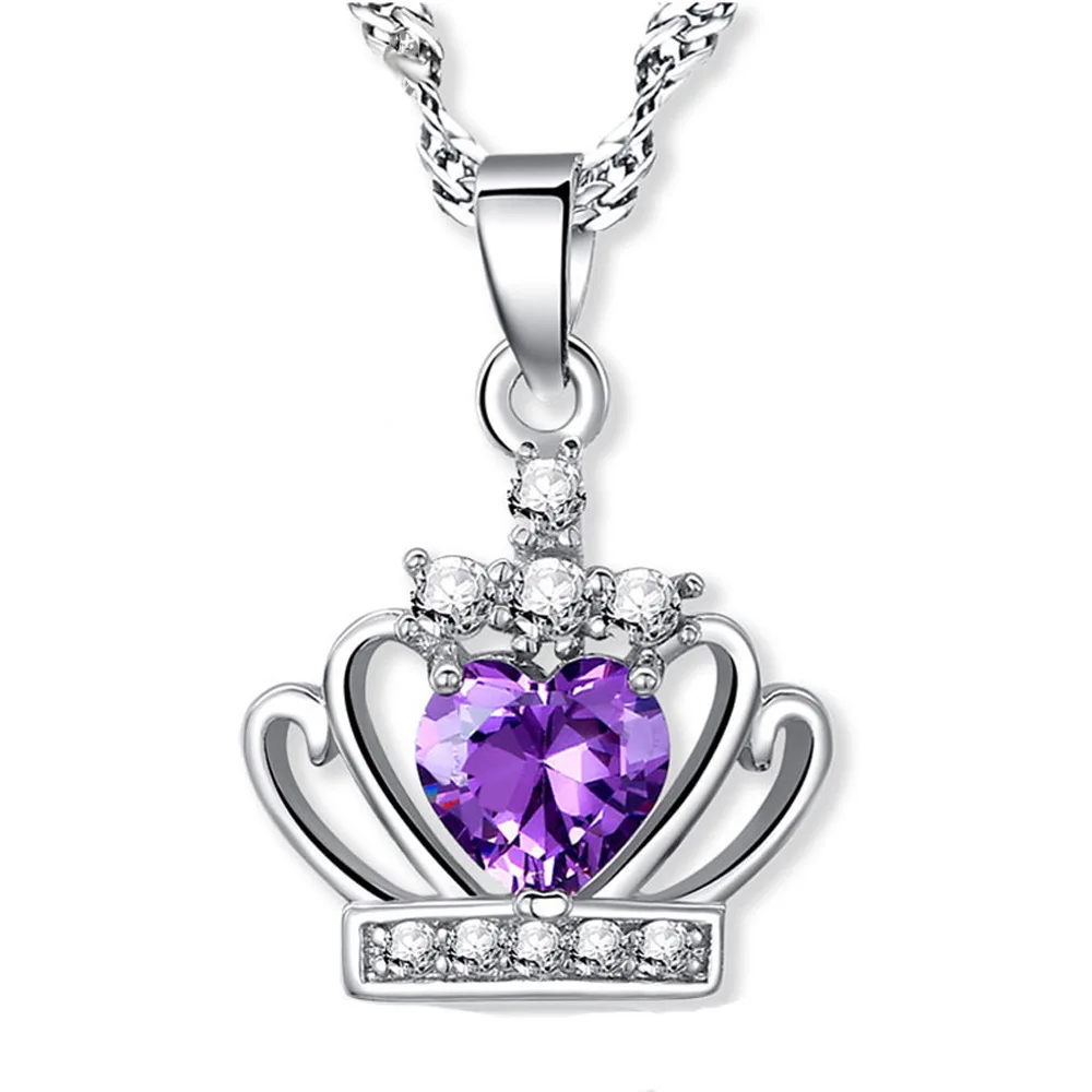 bijou améthyste en forme de couronne