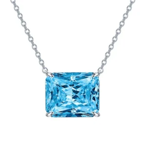 pendentif aigue-marine rectangulaire