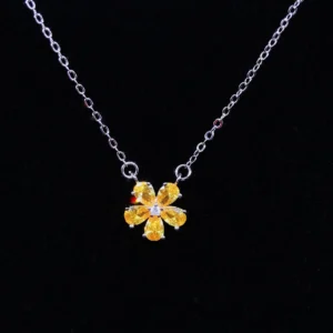 pendentif Topaze Fleur