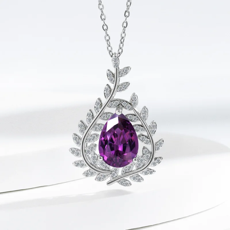 pendentif améthyste floral