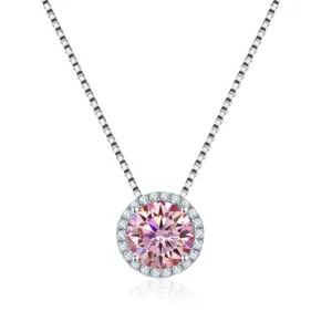 pendentif diamant rose