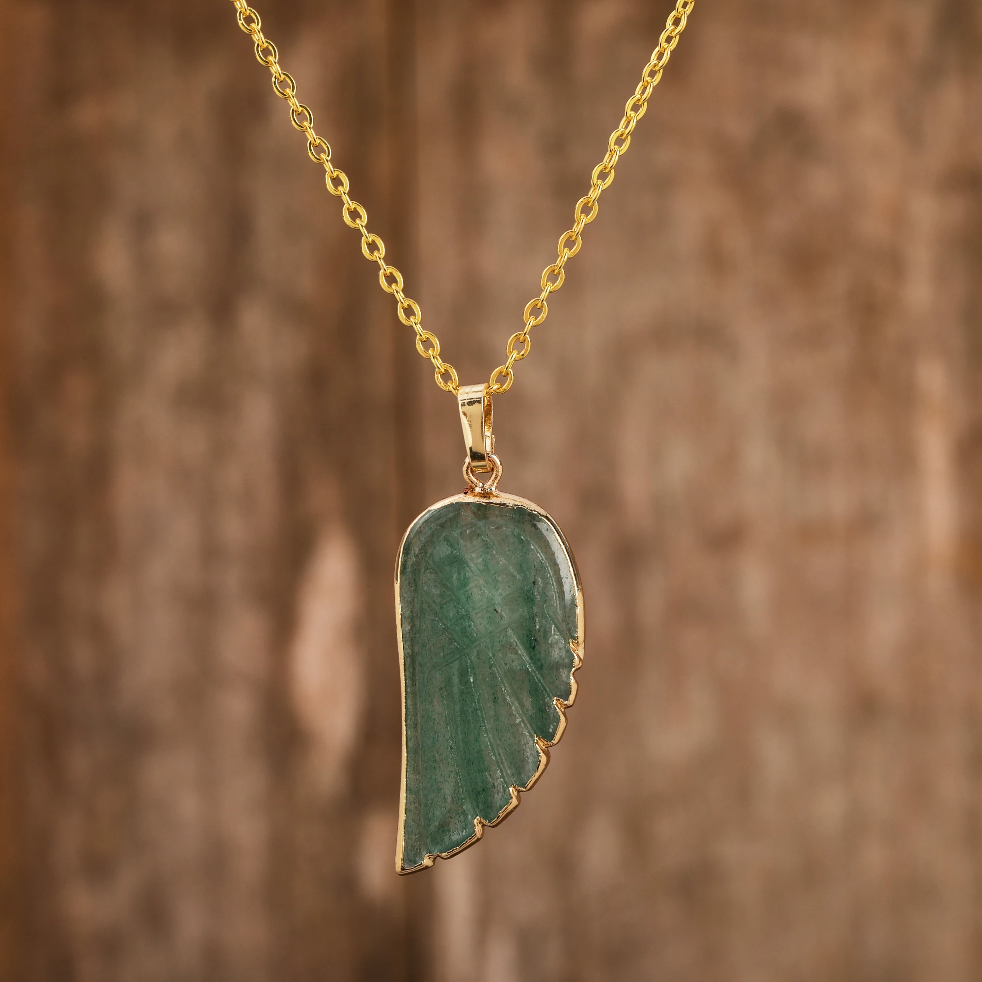 pendentif labradorite aile d'ange
