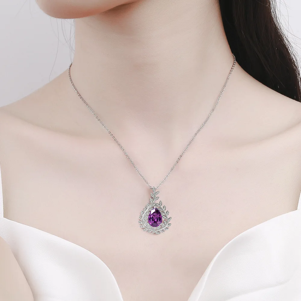 pendentif en argent sterling avec améthyste