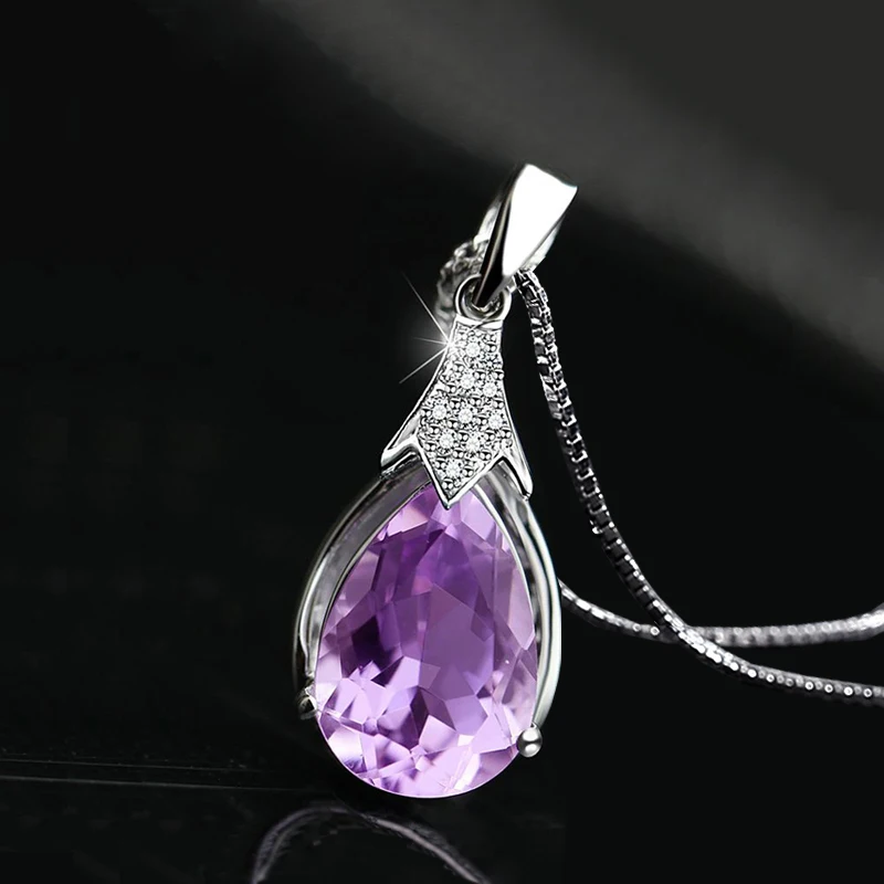 bijou en améthyste et argent sterling