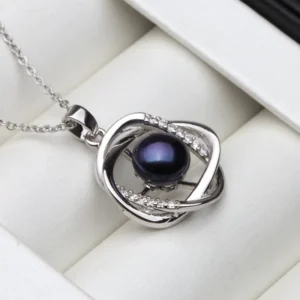 pendentif perle noire