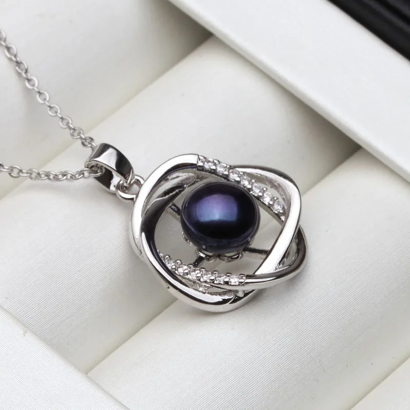 pendentif perle noire