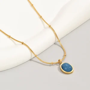 pendentif Aigue-Marine Ovale
