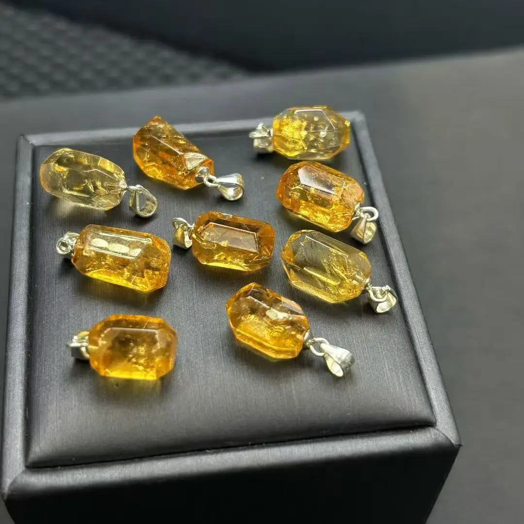 bijou citrine brut argent sterling
