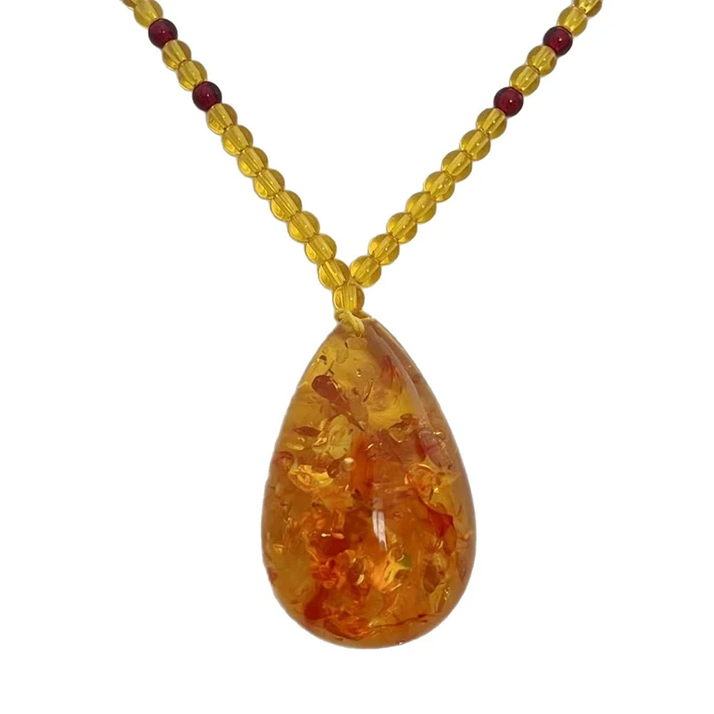 bijou ambre jaune maison du pendentif