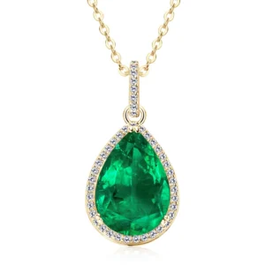pendentif émeraude goute