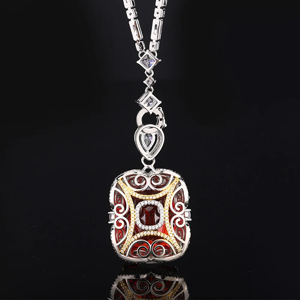 pendentif diamant et rubis vintage