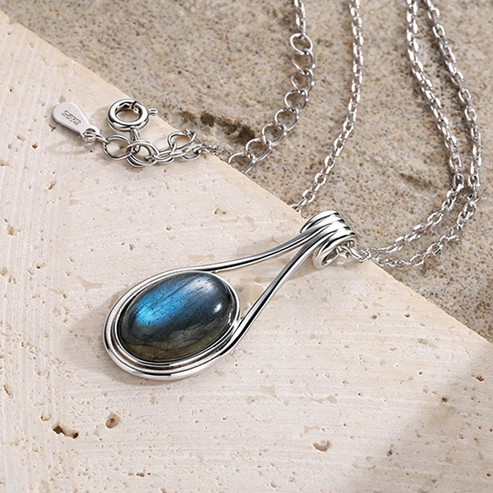 pendentif pierre naturelle Labradorite Goutte