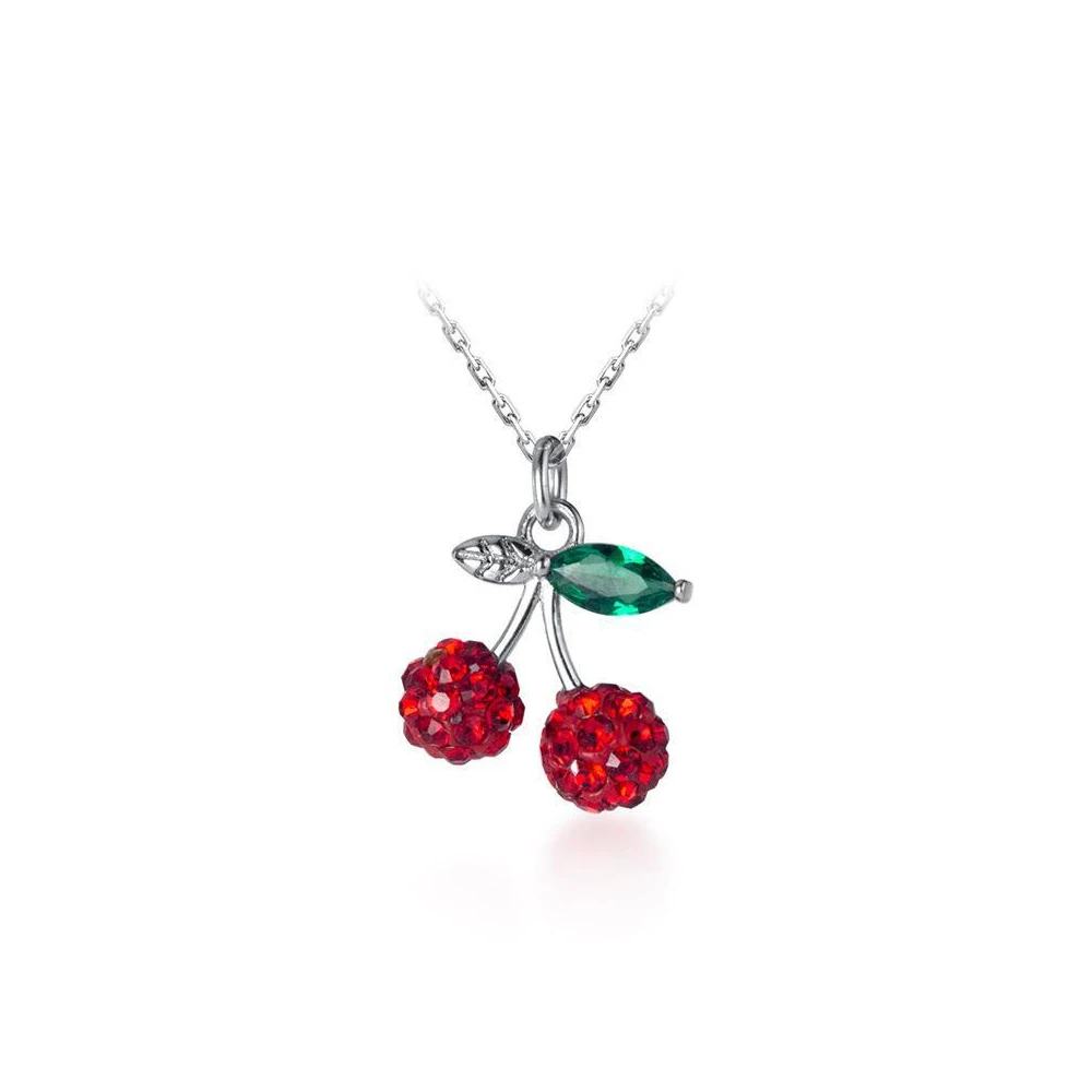 pendentif rubis cerise en argent sterling