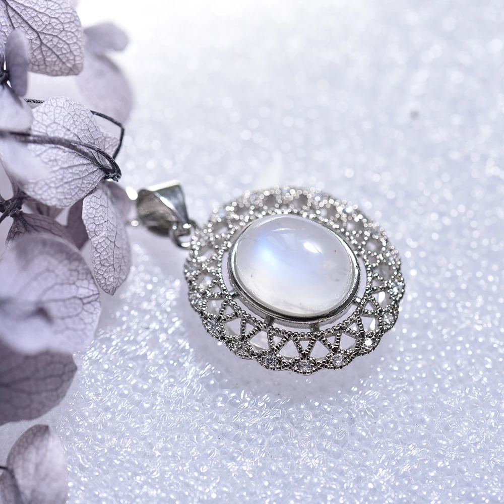 pendentif pierre de lune femme