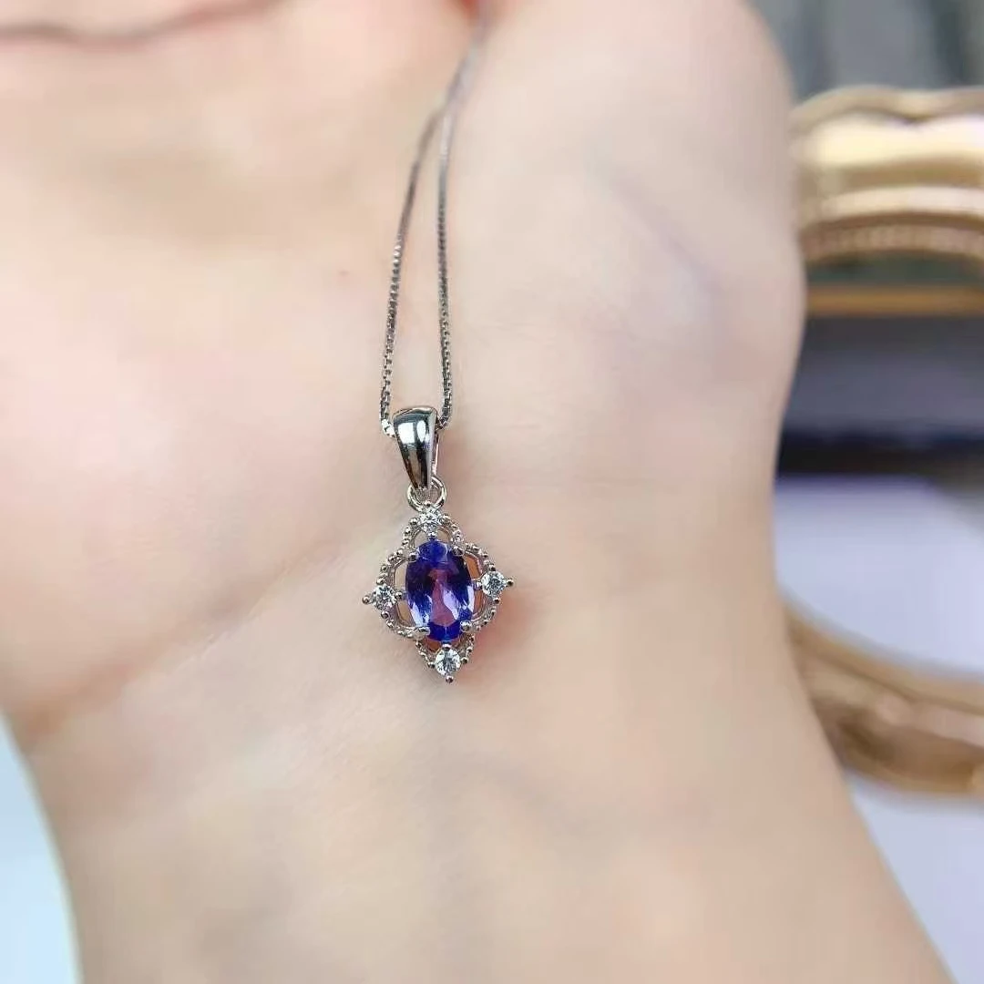 pendentif en argent maison du pendentif avec tanzanite