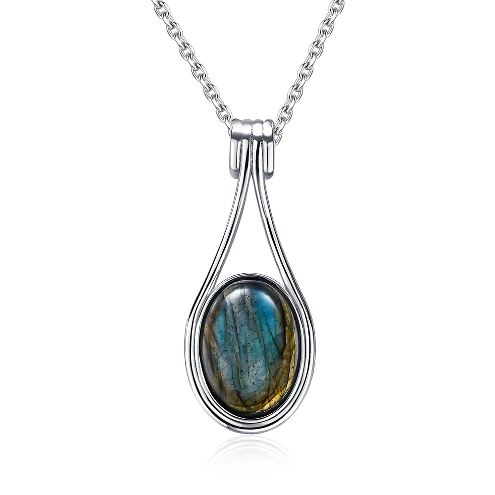 pendentif Labradorite Goutte en argent sterling