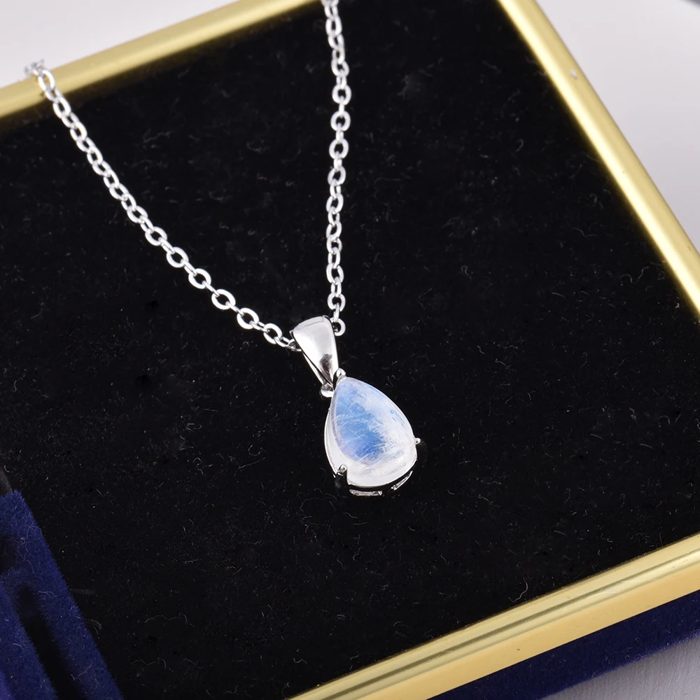 pendentif pierre de lune poire