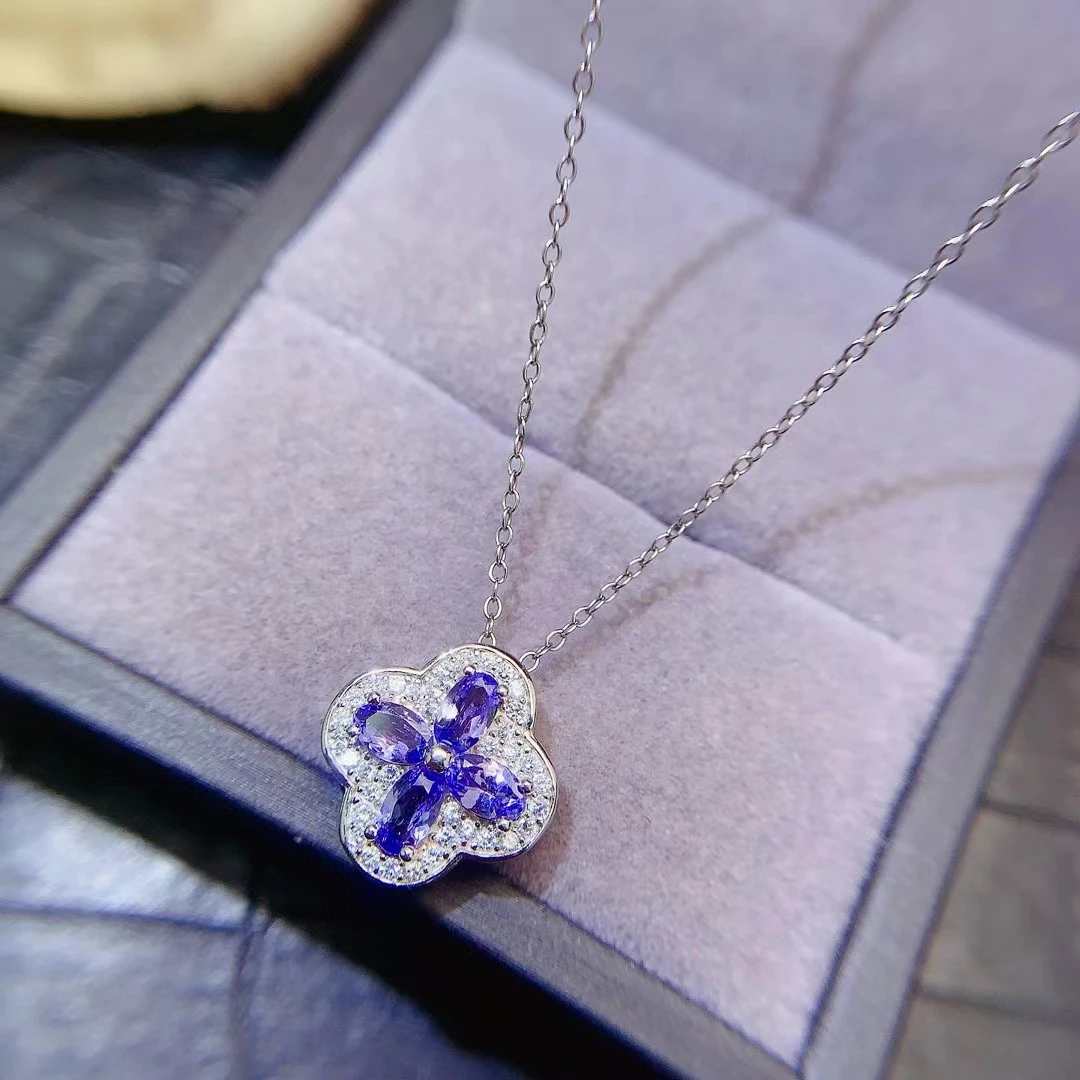 bijou en argent tanzanite croix